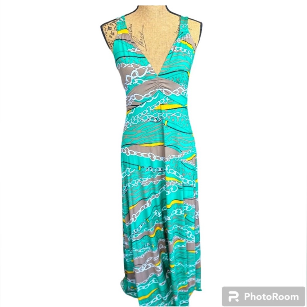 Purple Rain - green maxi dress